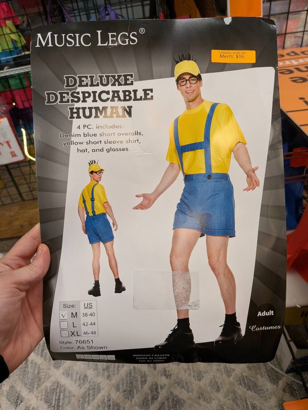 New Men's Minion Costume